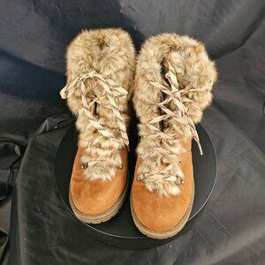 Universal Thread Tan Fur-Lined Ankle Boots